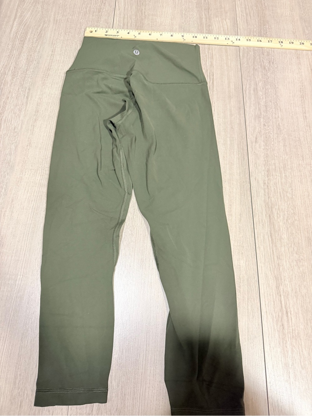 lululemon olive green high-rise yoga leggings